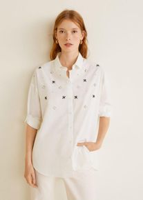 Mango, Damen Bluse 'Joya-A', Weiß