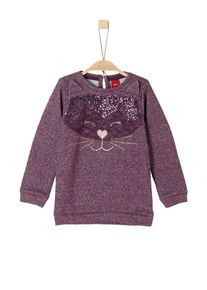 s.Oliver Junior, M&auml;dchen Sweater, Champagner / Dunkellila / Rotviolett