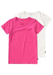 Minymo, Mädchen T-Shirt 2er Pack für Mädchen, Pink