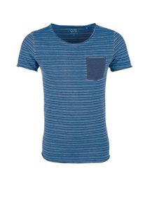 Q/S Designed By, Herren Jerseyshirt mit Streifen, Blau