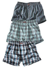 H.I.S. H.I.S, Herren 'PAF' Webboxer, Hellblau / Grau / Wei&szlig;