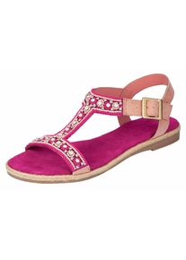 Heine, Damen Sandalette, Altrosa / Neonpink