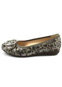 Gabor, Damen Ballerina, Beige / Hellbeige / Schwarz / Silber