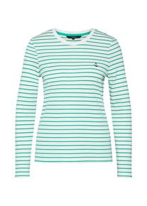 Véro Moda VERO MODA, Damen Shirts 'VMALLY LS TOP', Grün / Weiß