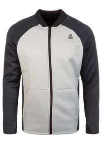 Reebok, Herren Trainingsjacke 'Spacer Track', Hellgrau / Schwarz