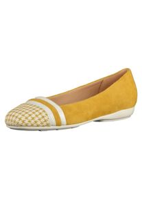 Geox, Damen Ballerinas, Dunkelgelb / Wei&szlig;