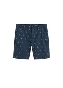 Mango Man, Herren Shorts 'Tinos4-h', Dunkelblau / Grau