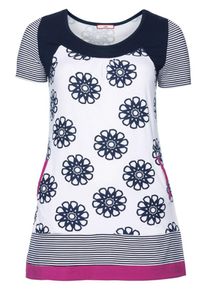 Joe Browns, Damen Longshirt, Dunkelblau / Pink / Weiß