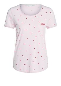 Oui, Damen Shirt mit "Kisses", Pink / Hellrot / Weiß
