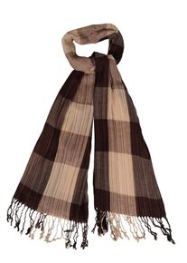 Silvio Tossi, Damen Schal, Beige / Kastanienbraun / Hellbraun