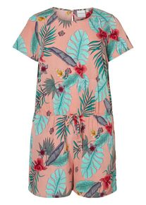 JUNAROSE, Damen Playsuit, Aqua / Grasgr&uuml;n / Altrosa / Rot