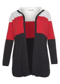 AJC, Damen Strickjacke, Rot / Schwarz / Wei&szlig;