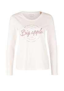 s.Oliver RED LABEL, Damen Longsleeve, Altrosa / Weiß