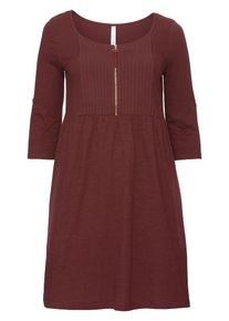 sheego Casual, Damen Jerseykleid, Bordeaux
