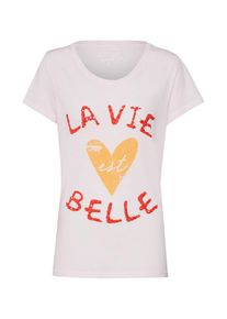FROG BOX Frogbox, Damen Shirt 'Shirt La Vie est belle', Rosa