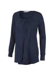 Queen mum, Damen Stilllangarmshirt, Dunkelblau