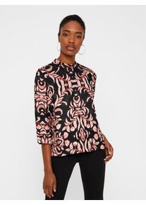 Véro Moda VERO MODA, Damen Bluse, Orangerot / Schwarz / Weiß