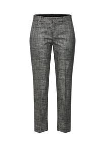 Banana Republic, Damen Hose 'AVERY TEXTURED MENSWEAR PLAID', Grau / Schwarz