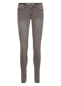 Noisy may, Damen Skinny Fit Jeans 'Eve LW', Grey Denim