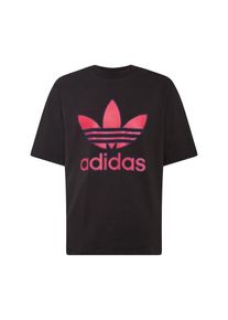 adidas originals, Herren Shirt 'TREFOIL TEE', Dunkelpink / Schwarz