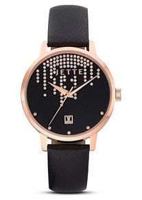 JETTE, Damen Uhr 'Time', Rosegold / Schwarz