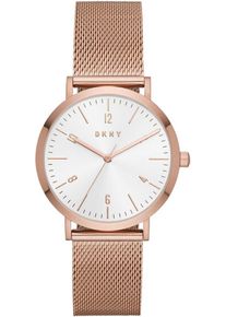 DKNY, Damen Quarzuhr 'MINETTA', Rosegold / Weiß