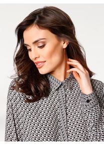 Heine, Damen Druckbluse, Nude / Grau / Schwarz / Weiß