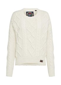 Superdry, Damen Pullover 'CLARA LACE KNIT', Creme