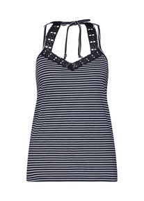Vila, Damen Top 'ELVIRA', Navy / Wei&szlig;