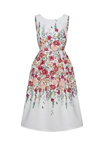 Vila, Damen Kleid, Blutrot / Naturweiß