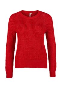 Q/S Designed By, Damen Luftig gestrickter Pullover, Rot