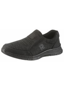 Rieker, Herren Slipper, Grau / Schwarz