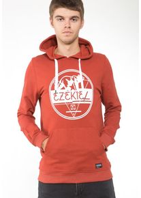 Ezekiel, Herren Kapuzenpullover, Rostrot / Wei&szlig;