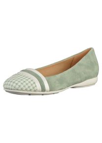 Geox, Damen Ballerinas, Hellgr&uuml;n / Wei&szlig;