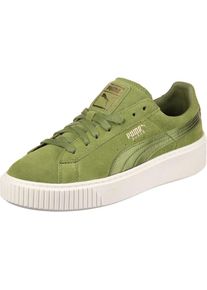 Puma, Damen Sneaker Suede Platform Mono Satin mit D&auml;mpfung, Gr&uuml;n
