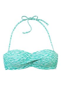 Venice Beach, Damen Bandeau-Top "Melange", Türkis / Weiß