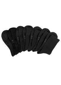 Lavana, Damen Basicsocken (7 Paar), Schwarz