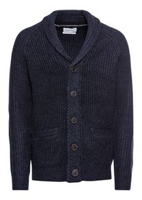 Pier One, Herren Strickjacke 'Chunky Moulinee Shawl Collar Cardigan', Dunkelblau