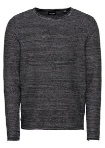 Only & Sons Only & Sons, Herren Pullover 'onsWICTOR 12 STRUCTURE CREW NECK REG', Schwarzmeliert