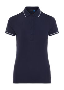 J. Lindeberg J.Lindeberg, Damen Poloshirt 'W Leana Lux', Navy / Wei&szlig;