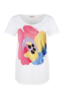 TRIANGLE, Damen Shirt, Blau / Gelbmeliert / Pinkmeliert / Wei&szlig;
