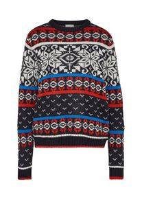 Noisy may, Damen Pullover 'TASSY', Blau / Nachtblau / Feuerrot / Perlweiß