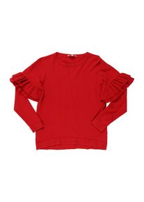 REVIEW for Teens, M&auml;dchen Strickpullover mit R&uuml;schen&auml;rmeln, Rot