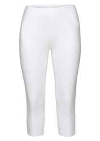 sheego Basic, Damen Leggings, Wei&szlig;