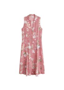 Mango, Damen Kleid 'Canguro-H', Hellgrün / Pastellrot / Weiß