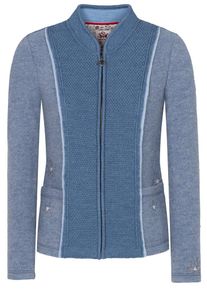 Spieth & Wensky SPIETH & WENSKY, Damen Strick-Walkjacke 'Gia' 58 cm, Hellblau