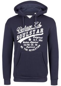 Soulstar, Herren Hoodie, Marine / Wei&szlig;