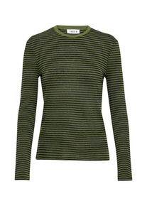 EDITED, Damen Langarmshirt 'Jenna', Khaki / Schwarz
