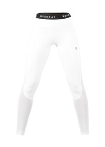 MOROTAI, Damen Sport-Leggings 'Performance Dual Mesh Tights', Schwarz / Wei&szlig;