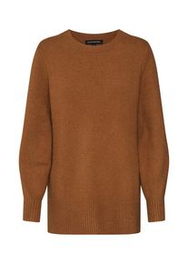 Banana Republic, Damen Pullover 'FLUFFY CREW TUNIC WITH SIDE SLITS', Braun
